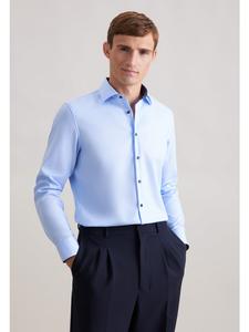 Seidensticker Деловая рубашка фасона, средне-синего цвета