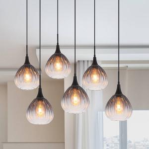 Подвесной светильник Globo Lighting Olsen Typ C, копченое стекло / железо - 6 ламп