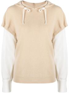 Max & Moi худи с короткими рукавами и кулиской, нейтральный цвет