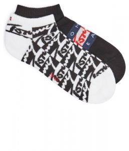 Носки мужские Tommy Jeans короткие 2 пары, белый/черный