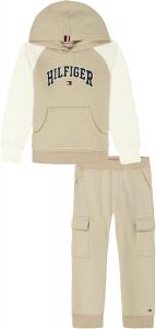 Комплект из 2-х флисовых брюк для мальчиков Tommy Hilfiger, White Pepper/Antique White