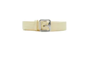 Кожаный ремень с текстурной отделкой Burberry, бежевый