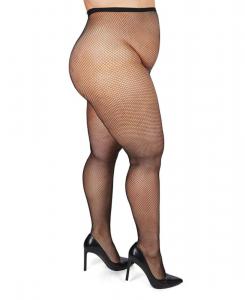 Колготки в сеточку больших размеров для пышных форм MM-2370 MeMoi, Black