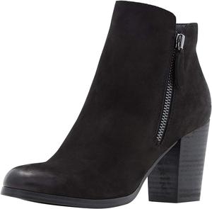 Женские модные ботинки YDN с молнией, высокие массивные каблуки, округлый носок, сексуальные, на застежке, деловые, Black