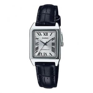 Часы CASIO Leisure Pointer Vintage Leather Squarees Quartzes White Analog, белый