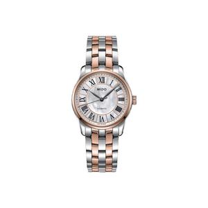 MIDO Часы Brunner Series Automatic Mechanical Movement Women's Watch 33mm White Dial PVD Coated Watch Case, Silver