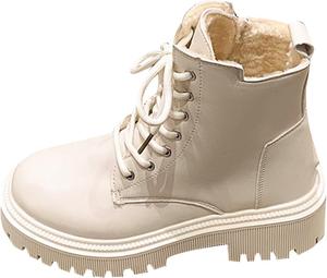 Ботинки-бойцы на шнуровке с боковой молнией Unifizz Lug Sole, Warm-Beige
