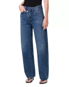 Джинсы Arc с высокой посадкой, прямой крой, перекрестные крой Agolde, синий