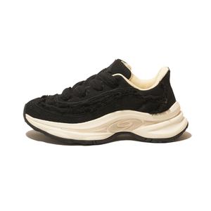 Массивные кеды унисекс с низким верхом черного цвета W/O Delay