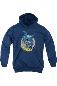 Батмен в прицеле молодежная толстовка с капюшоном Gildan, темно-синий