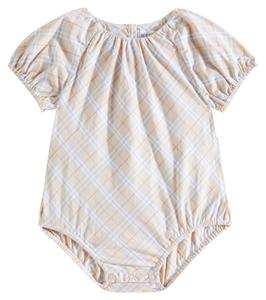 Детский клетчатый боди Burberry Kids, Pale Stone Ip Check