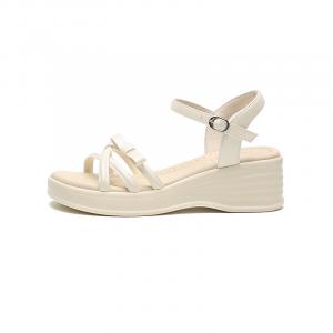 Женские сандалии на одной застежке высотой 5,5 см JOSINY, экрю