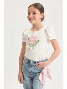 Футболка с принтом Monnalisa, Panna