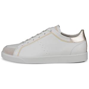 Ecco Женские кроссовки STREET LITE с низким верхом для скейтборда, устойчивые к скольжению и износу, белое золото