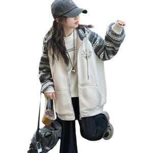 Топ для подростков на осень-зиму Disney, Ecru Thickened Coat