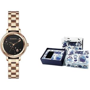 KANGOL Часы Wrist Galaxy Collection Quartz Movement Metal Strap Watch Women's Watch Gold Dial