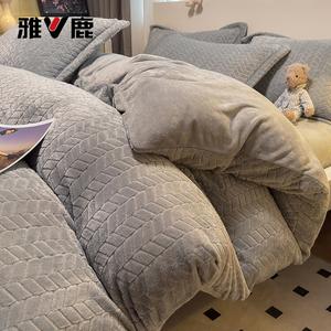 Yalu Комплект постельного белья из молочного вельвета (простыня на резинке 180 см, пододеяльник 200х230 см), цвет Light Gray