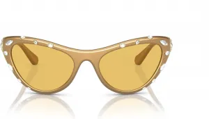 Женские солнцезащитные очки Swarovski Sk6007 "Кошачий глаз", Gold/Yellow