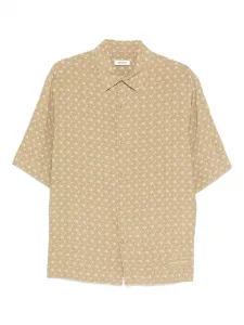 Рубашка с узором Sandro, бежевый