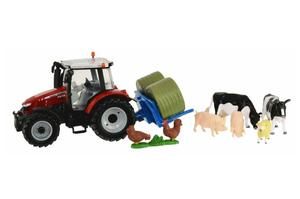 Tomy, Britains, набор трактора и животных Massey Ferguson 5612