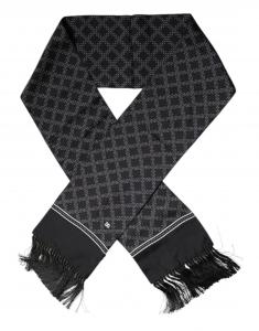 Темно-серый шарф-обертка с бахромой в стиле фэнтези Dolce & Gabbana