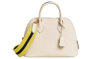 Болид из кожи Эпсом Сумка для боулинга, Сумка через плечо, Кроссбоди, Женская сумка Белый и Желтый HERMES
