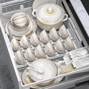 Lowe Набор посуды Luowei Dahao Heshan из 62 предметов из фарфора Jingdezhen, комплект тарелок и мисок для дома, подарок на новоселье