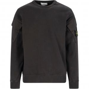 Свитшот с нашивкой-логотипом STONE ISLAND, коричневый