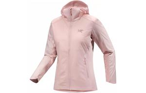 Arcteryx Женская легкая толстовка с капюшоном, Evening Mist Pink/Alpine Rose