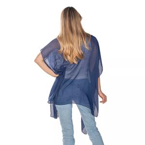 Женское темно-синее кимоно с вышивкой Linda Anderson Linda Anderson