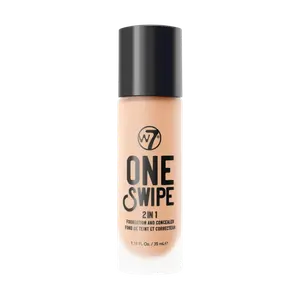 Тональный крем с консилером 2в1 натуральный бежевый W7 One Swipe 2In1, 35 мл