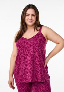 Топ Zizzi Top, Purple Portion Aop/Pink