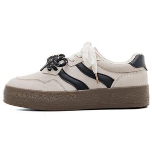 Скользоустойчивые, износостойкие, дышащие низкие кеды для скейтбординга женские серо-черные HUANQIU