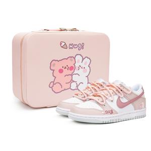 Кроссовки Nike Dunk Skateboard Shoes Women's Low-Top Pink White