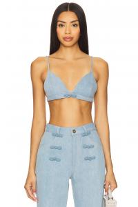 Джинсовый бралет Cleo от Sau Lee, light denim