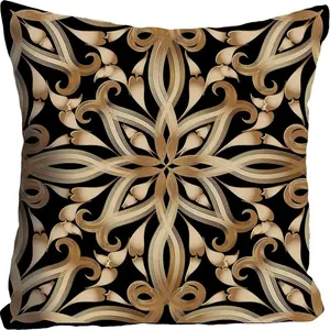 Декоративная подушка Орнамент, наволочка без наполнителя, 1 штука Queence, Bunt + bedruckt