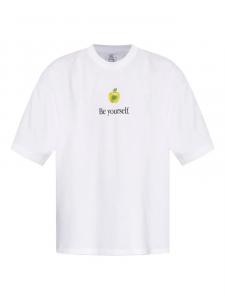 Футболка с принтом яблок VETEMENTS, белый