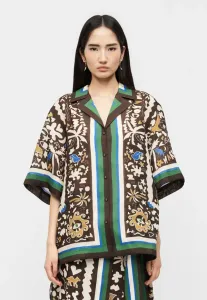 Свободная блузка на пуговицах в марокканском стиле Alemais, Multi-Coloured