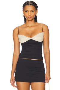 Топ из меха Hemlock Buci, black & ivory