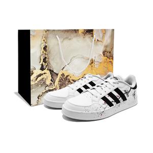 Adidas Neo Брейкнет скейтборд обувь мужские низкие черно-красные черные, цвет Black