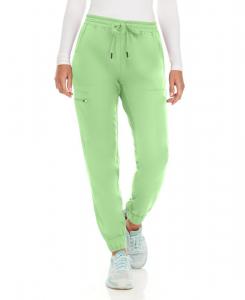 Женские медицинские брюки-джоггеры с семью карманами и эластичной тканью, растягивающейся в четырех направлениях Medichic, Green apple