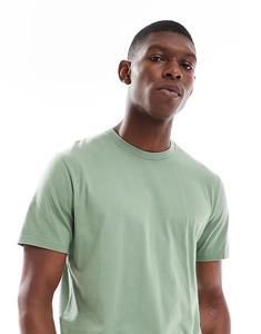 Футболка Hollister с короткими рукавами и классическим кроем, с логотипом на груди, зеленого цвета