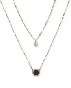 Ожерелье с двумя рядами кулонов с инкрустацией из смолы Dkny, navy