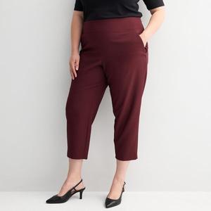 Прямые брюки с манжетами на щиколотке свободного кроя на резинке Nine West, цвет maddie plum