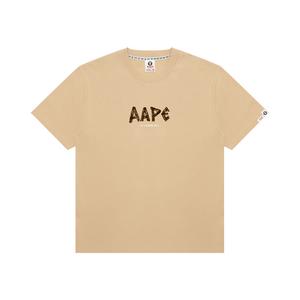 Футболка с принтом логотипа A Bathing APE Aape, коричневый