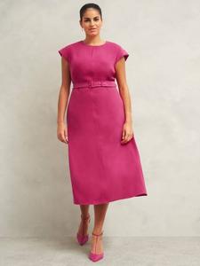 Платье с поясом от миры Hobbs, розовый