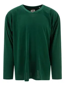 Футболка с длинными рукавами и V-образным вырезом Nanamica, зеленый