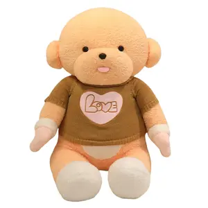 Мягкая и очаровательная одетая кукла щенок померанский шпиц плюшевая игрушка высота 60cm/80cm/100cm/120cm Bitter purchase