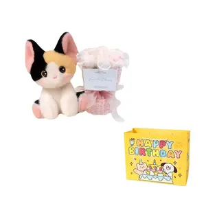 Три цветка немецкая кошка плюшевая кукла высота 24см Enlightenment