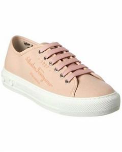 Salvatore Ferragamo Женские низкие кроссовки розового цвета